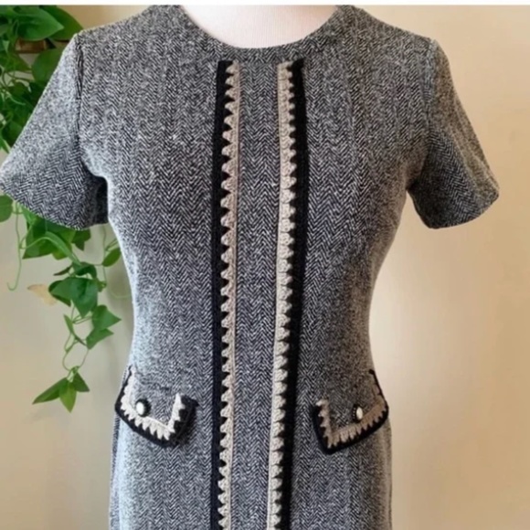 knit tweed short sleeve dress 6 - Picture 5 of 11